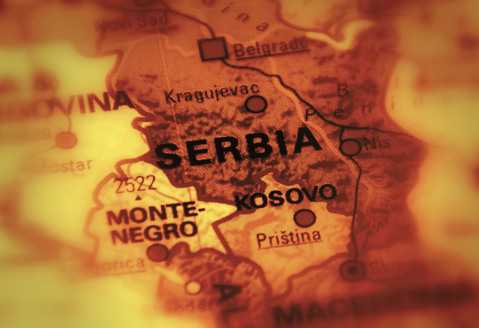 Mapa Srbija i Kosovo